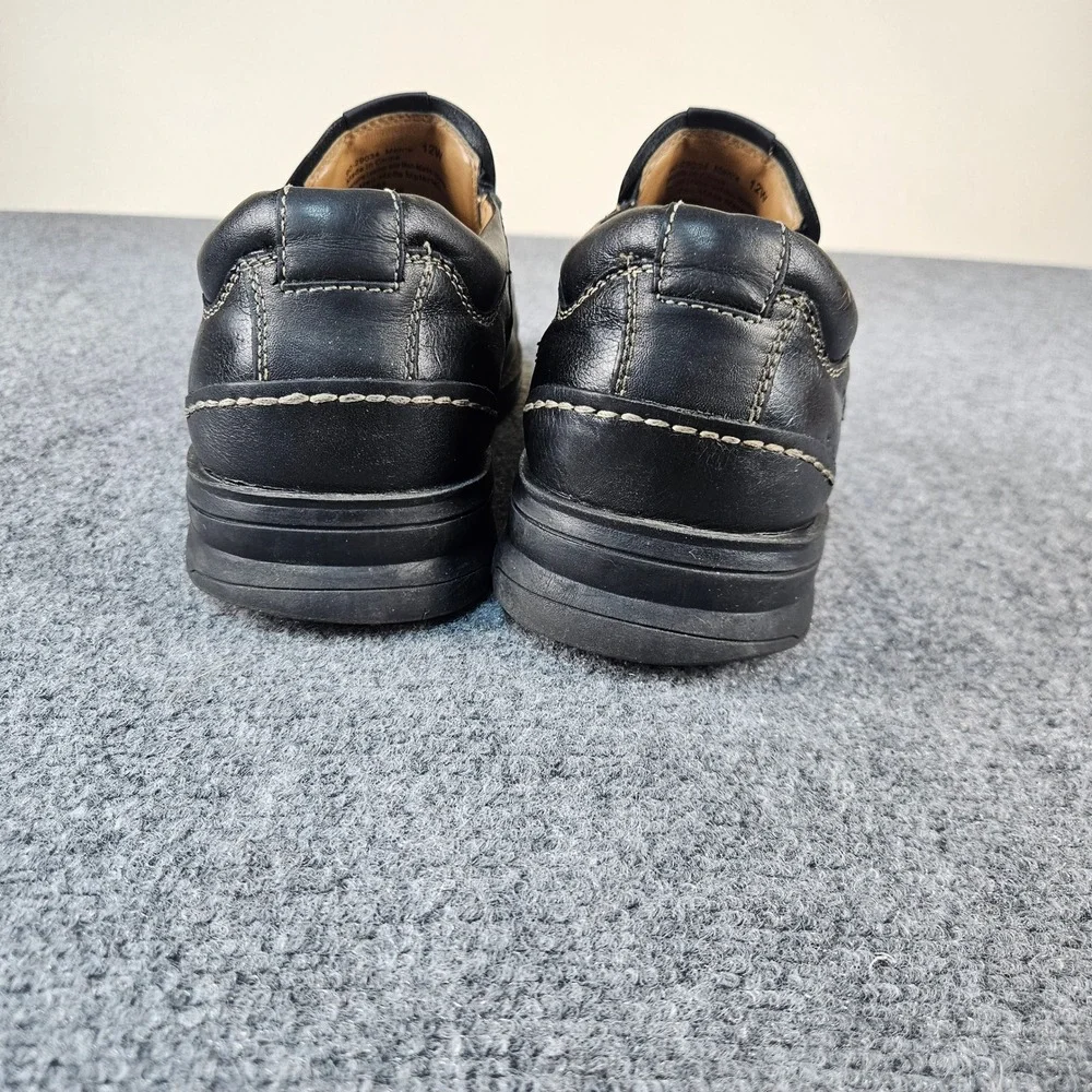 Dockers Mens Prostyle Black Leather Slip On Loafers Square Toe Shoes‎ 12W